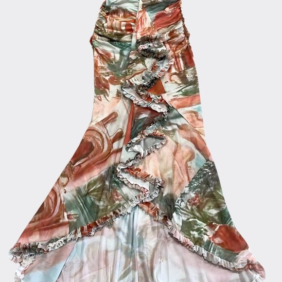 When in Rome Ruffle Trimmed Maxi Dress - Picture 4 of 5